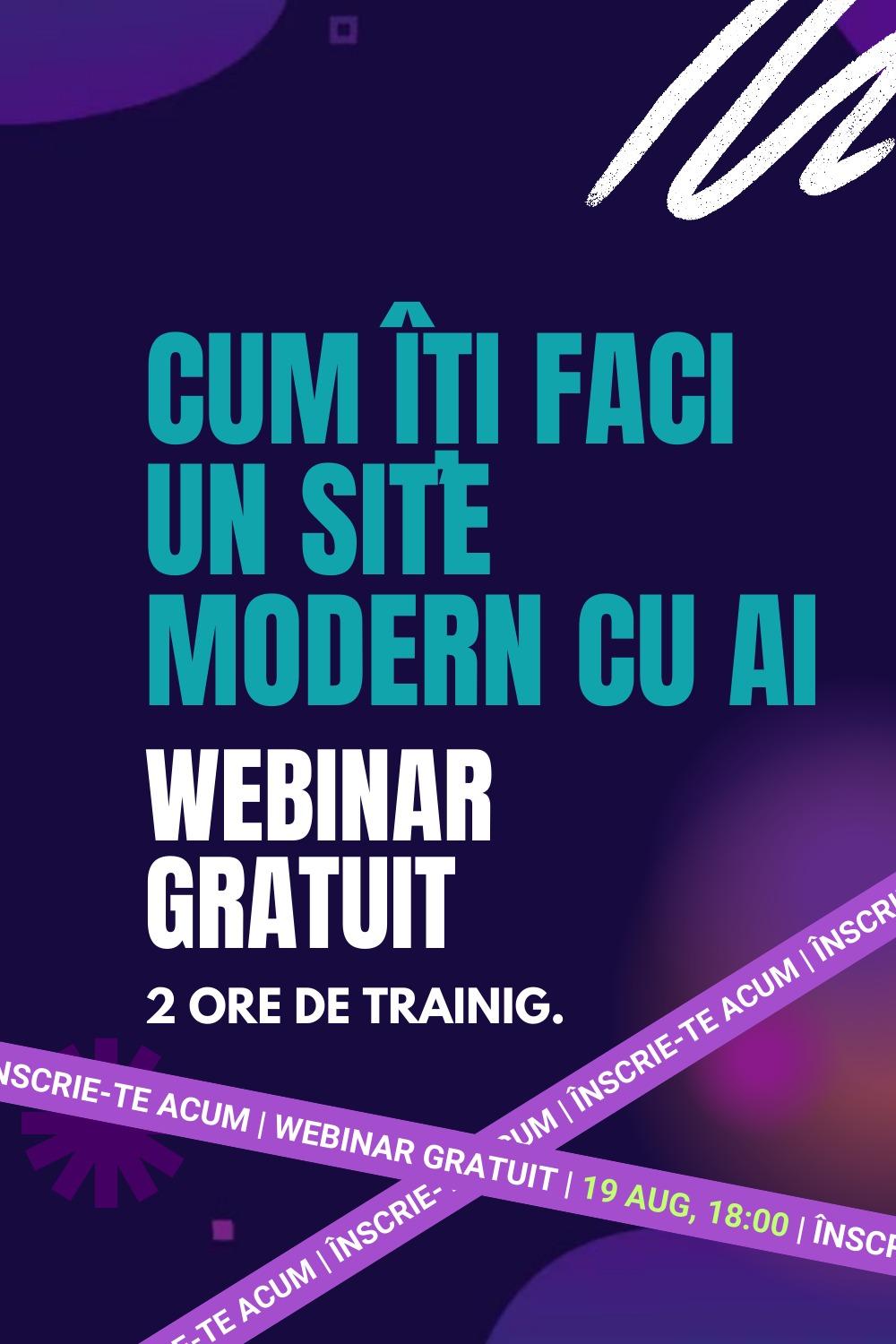 Fă-ți un site modern cu AI — rapid și cu costuri foarte reduse – Webinar gratuit