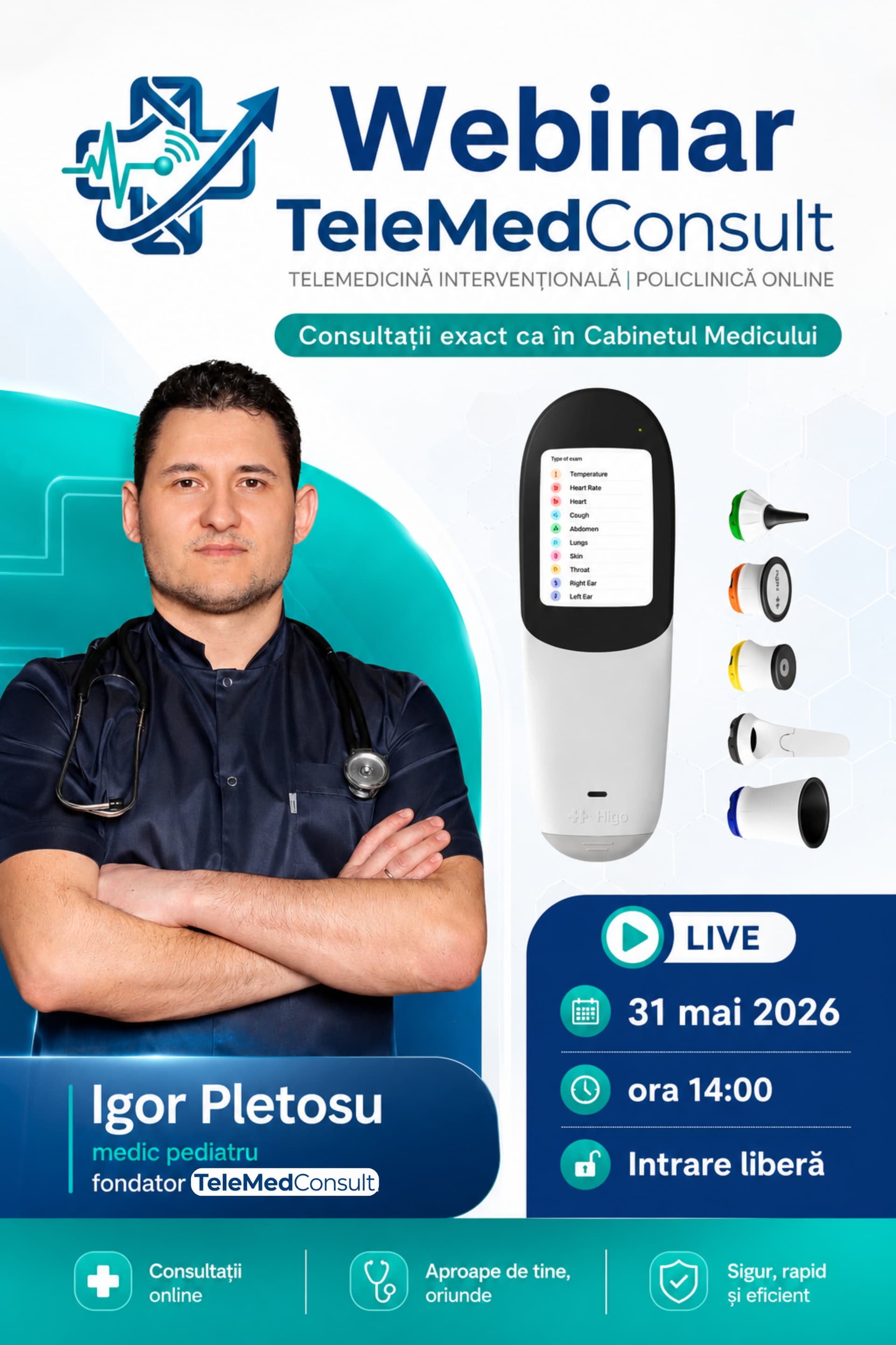 Webinar lansare platformă TELEMEDCONSULT - prima platformă din Republica Moldova de medicină la distanță