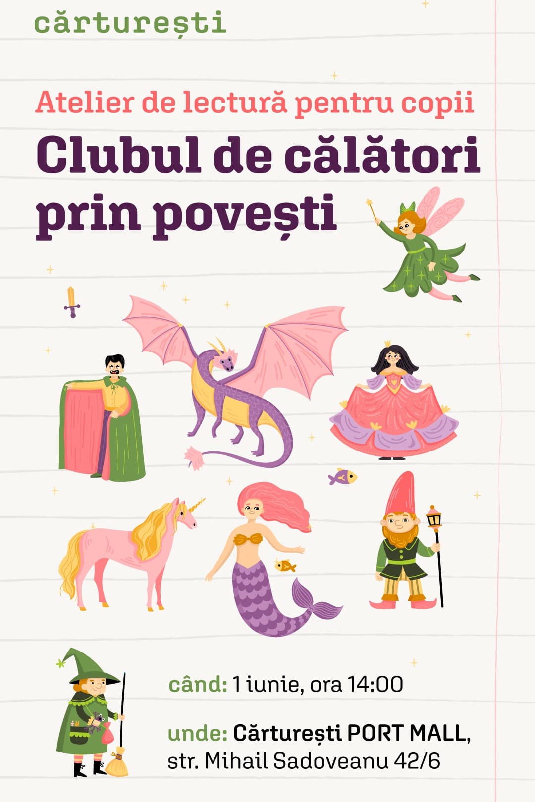 Atelier de lectură pentru copii | Clubul de călători prin povești