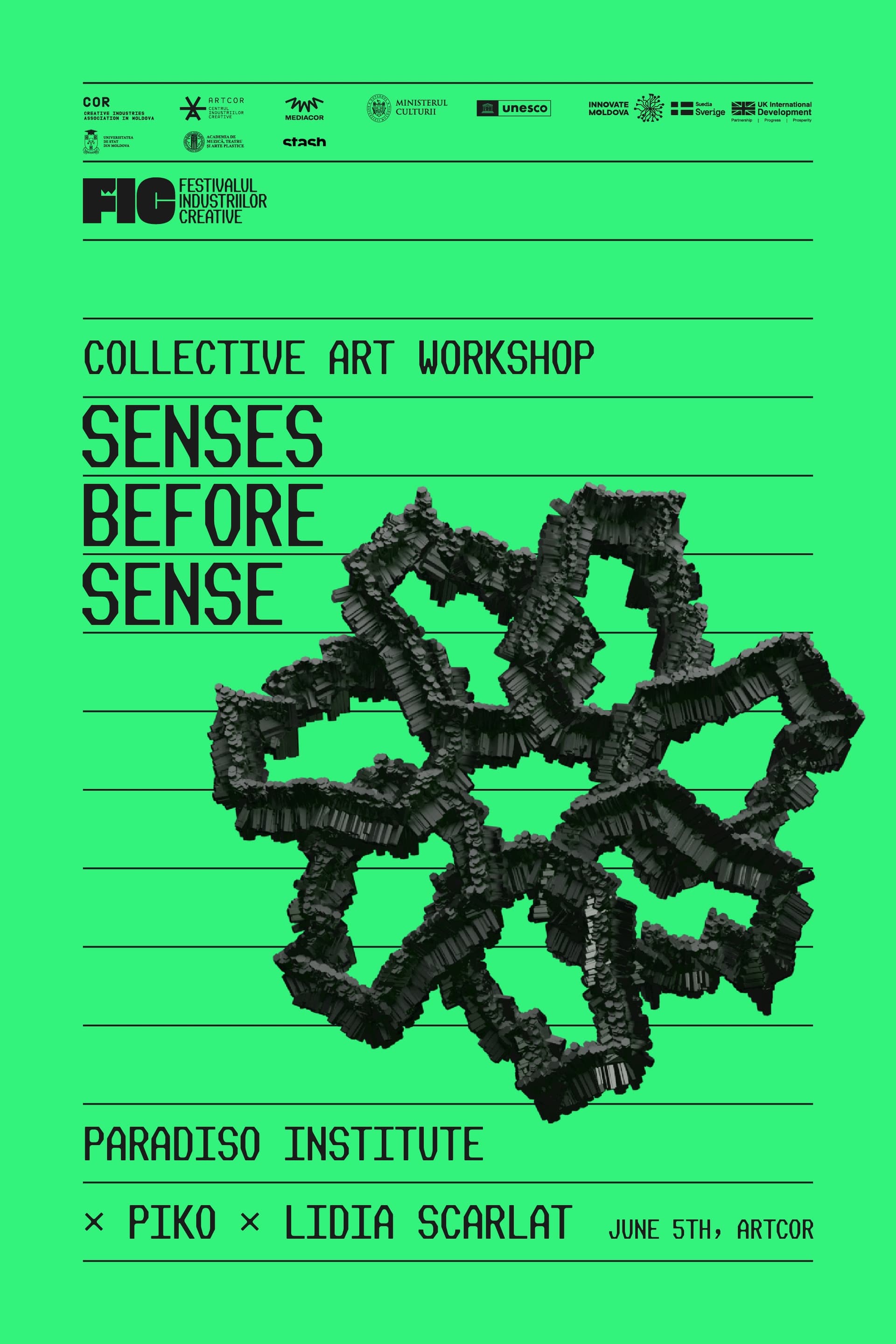 Workshop colectiv de artă: Senses before Sense / FIC 2026