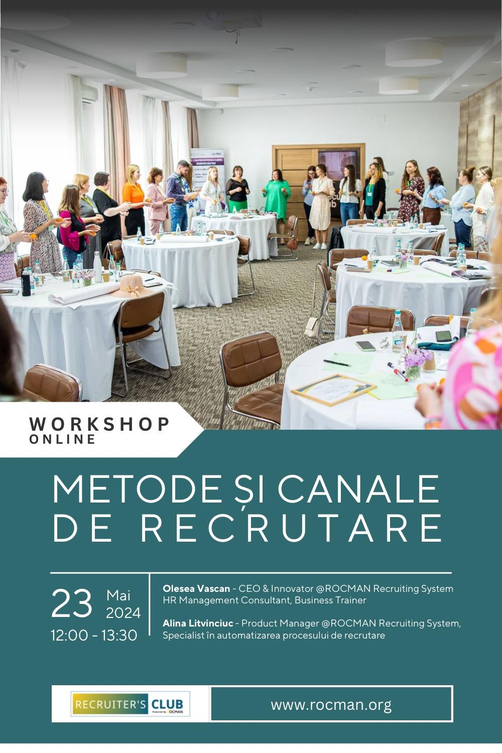 Workshop ”Metode şi canale de recrutare”