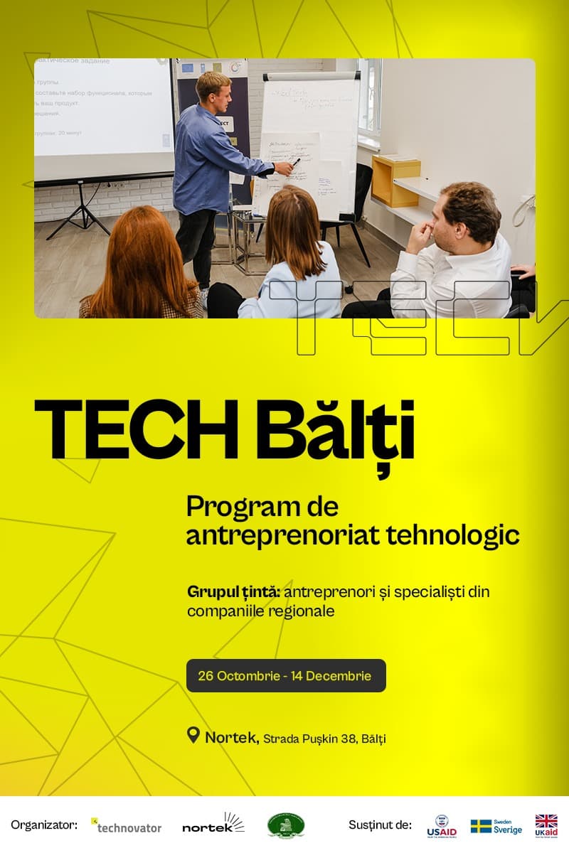 Tech Bălți: Program de Antreprenoriat tehnologic