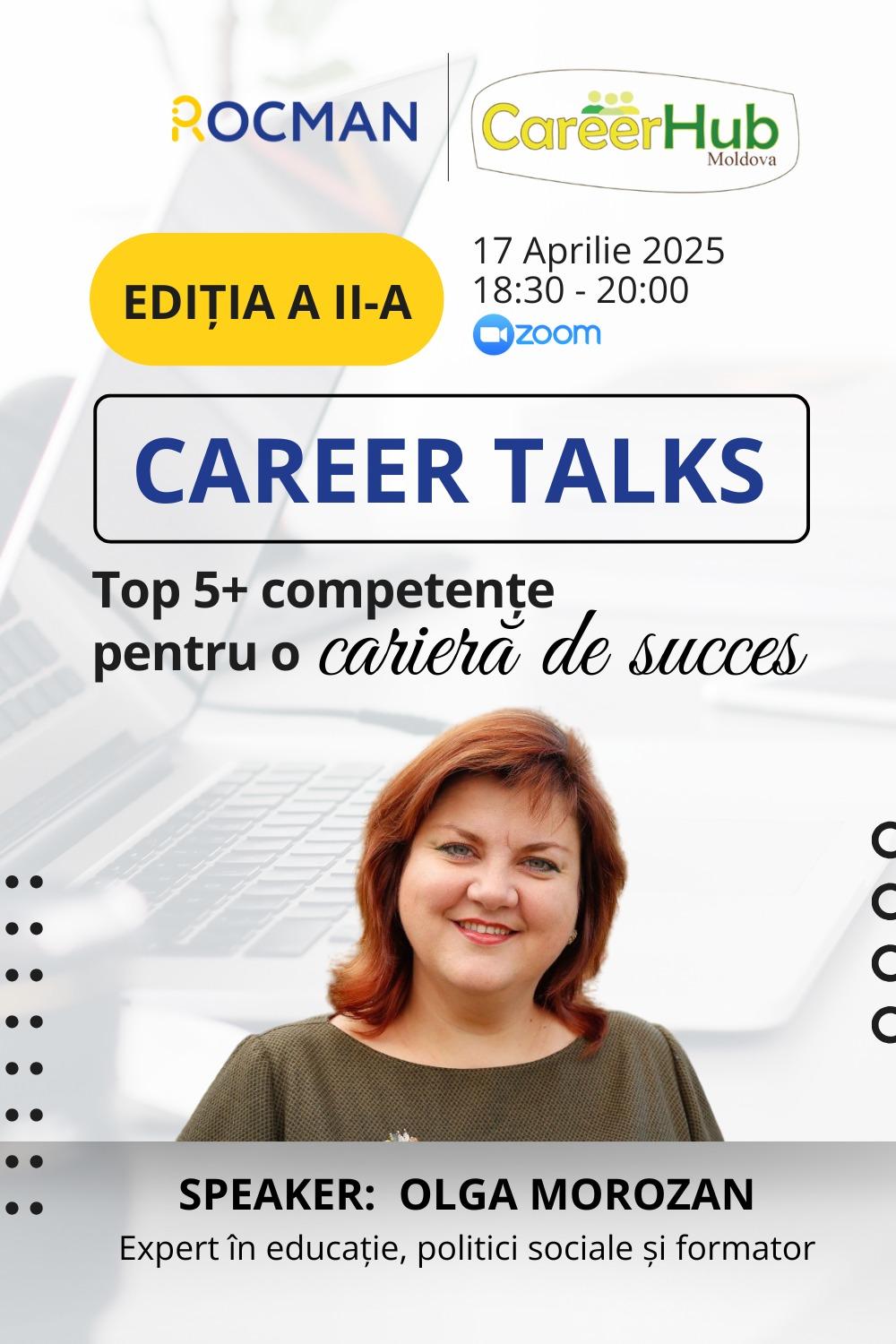 📢 Career Talks – Ediția a II-a: Top 5+ competențe pentru o carieră de succes