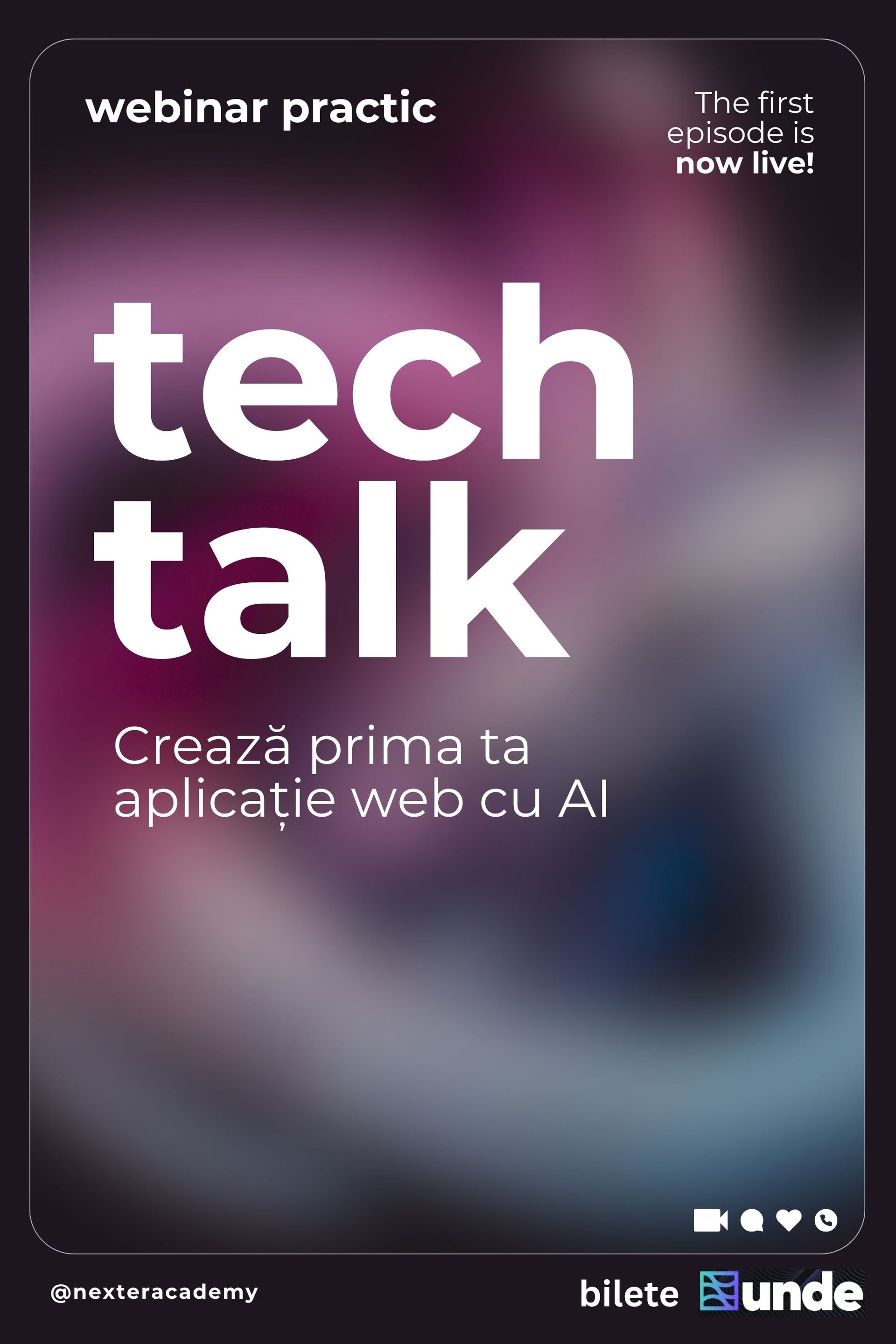 Tech Talk: Creează prima ta aplicație web cu AI Webinar practic interactiv 