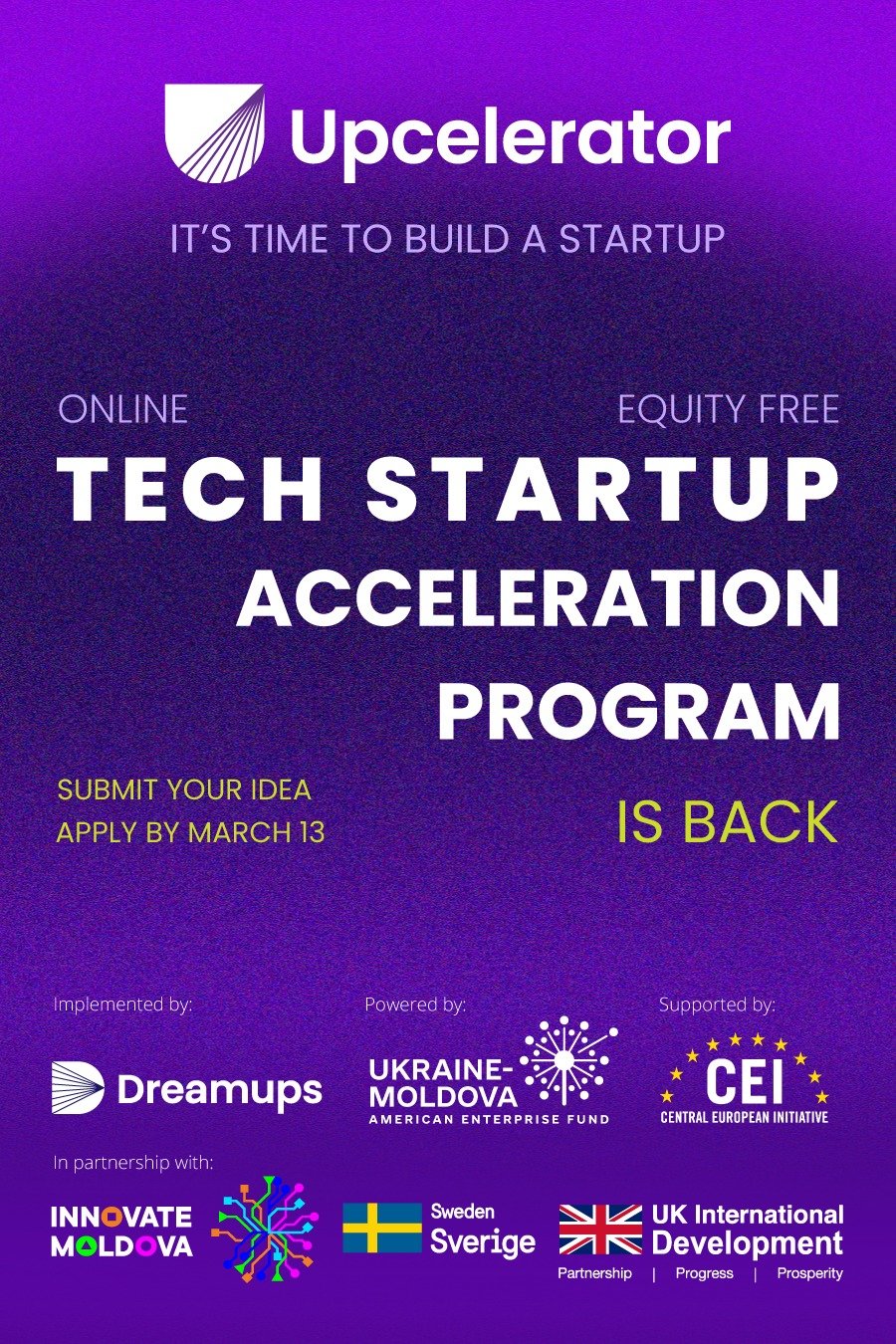 Upcelerator – Turn your idea into a tech startup
