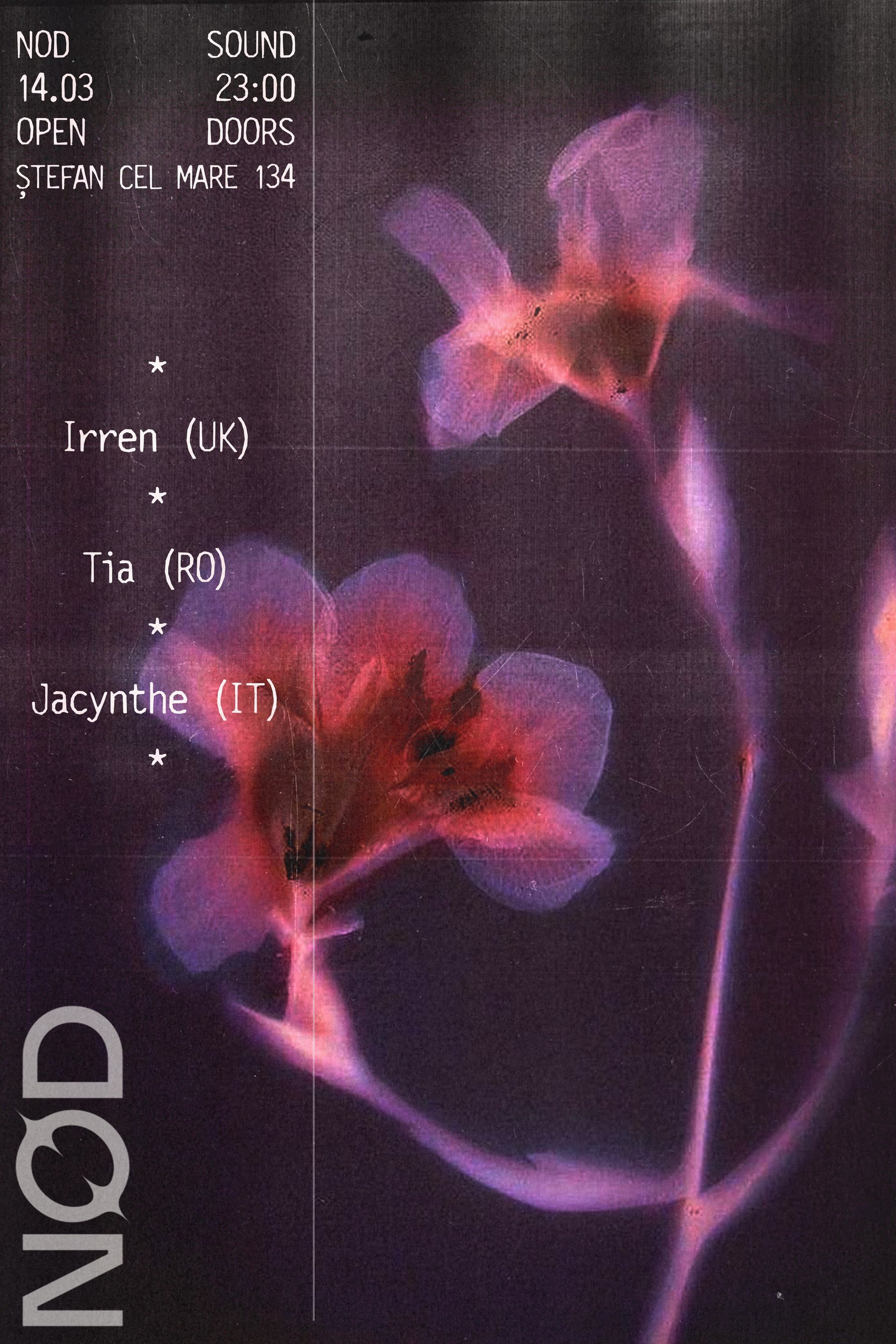 NØD SOUND presents Irren (UK), Tia (RO), Jacynthe (IT)