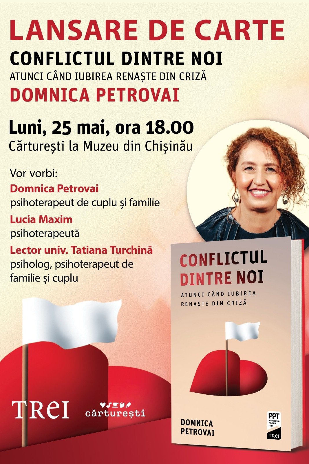Domnica Petrovai la Chișinău. Lansare de carte „Conflictul dintre noi”