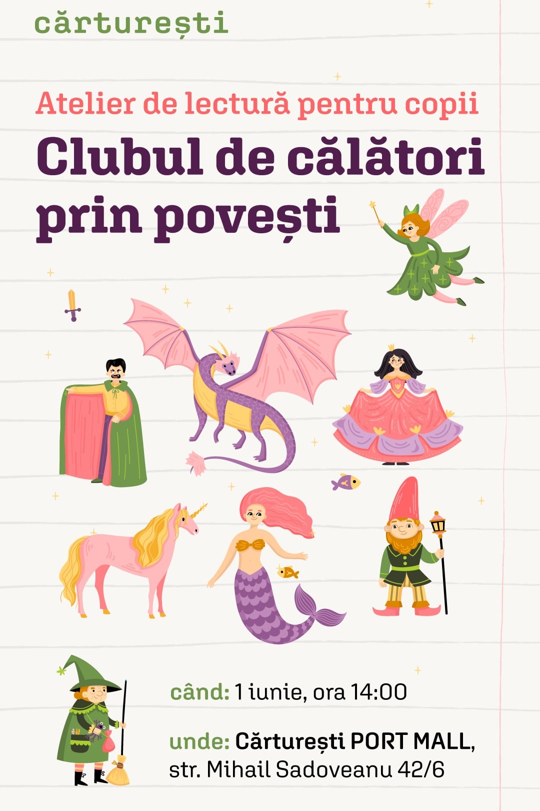 Atelier de lectură pentru copii | Clubul de călători prin povești