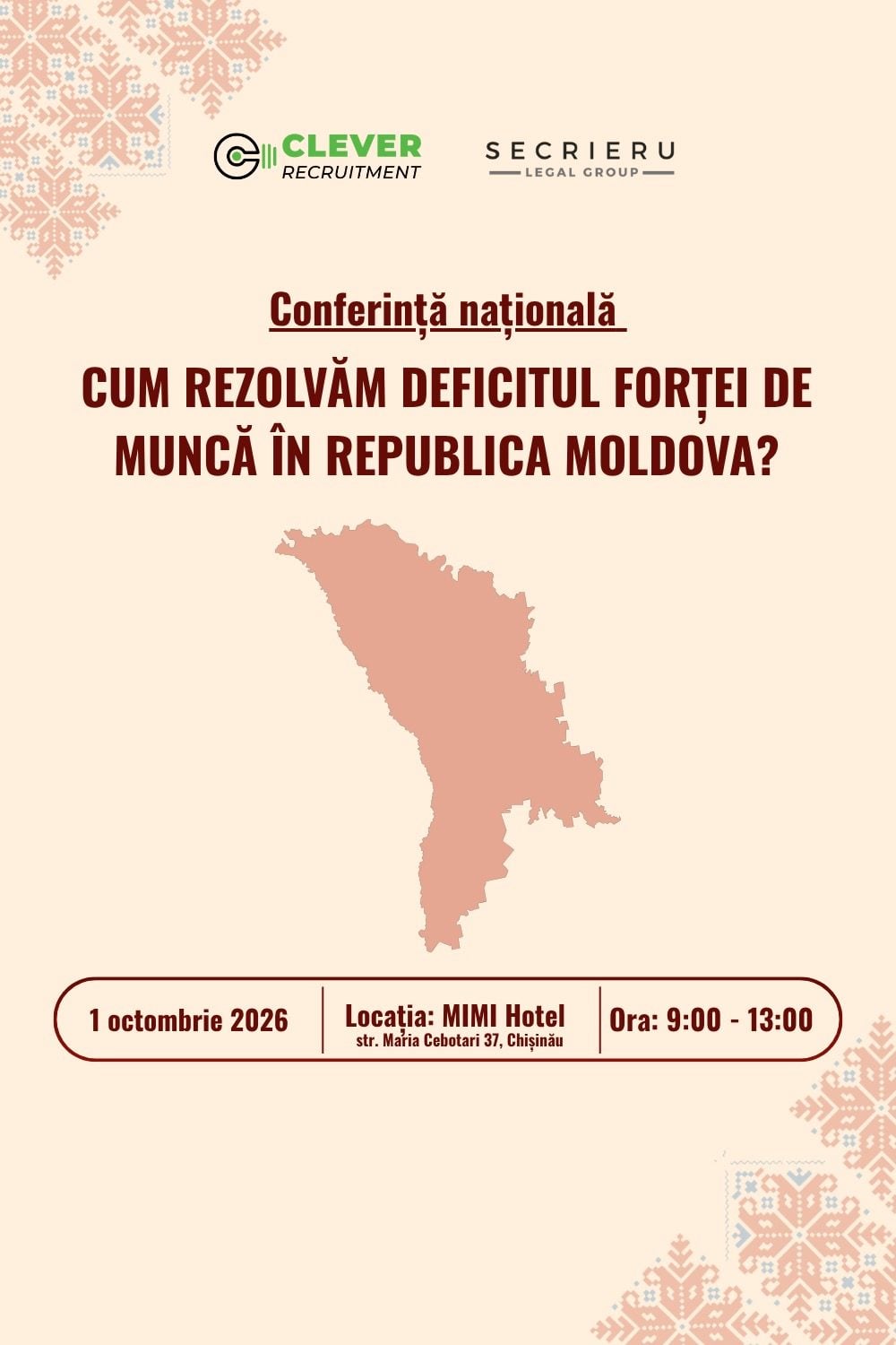 Conferința Națională „Cum rezolvăm deficitul forței de muncă în Republica Moldova?”