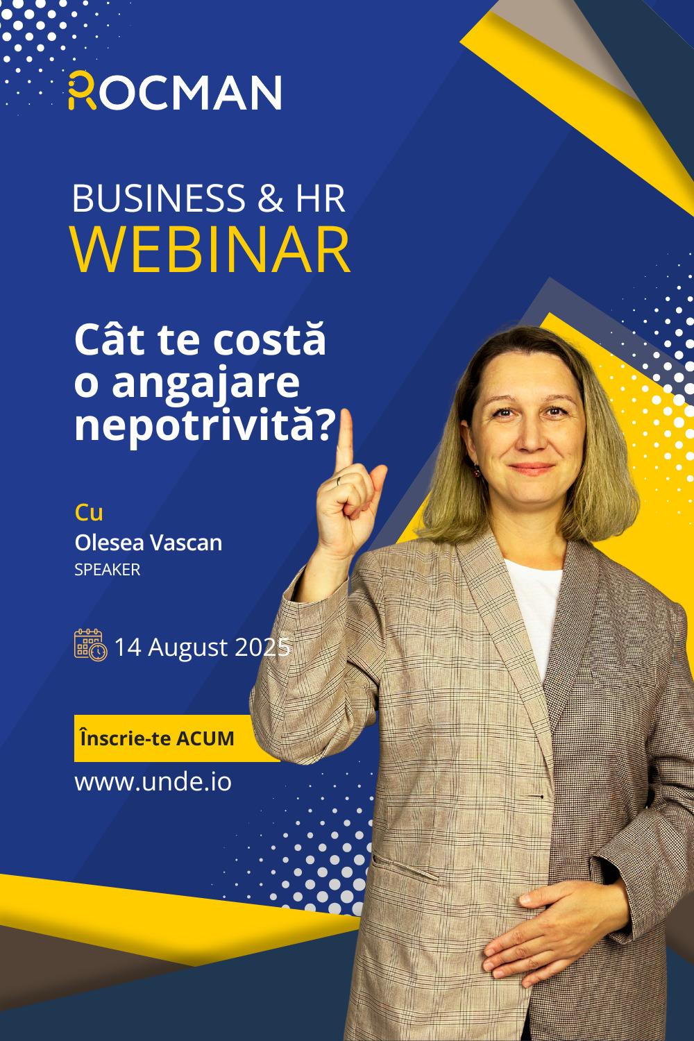 Webinar: Cât te costă o angajare nepotrivită?