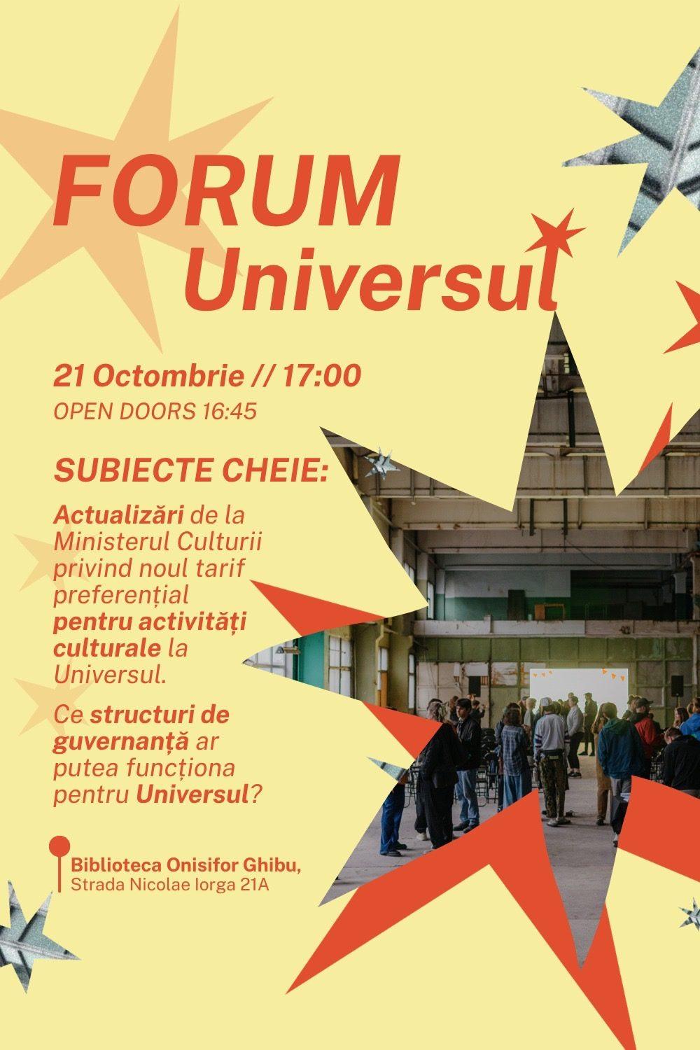 Forumul dedicat dezvoltării Centrului Universul
