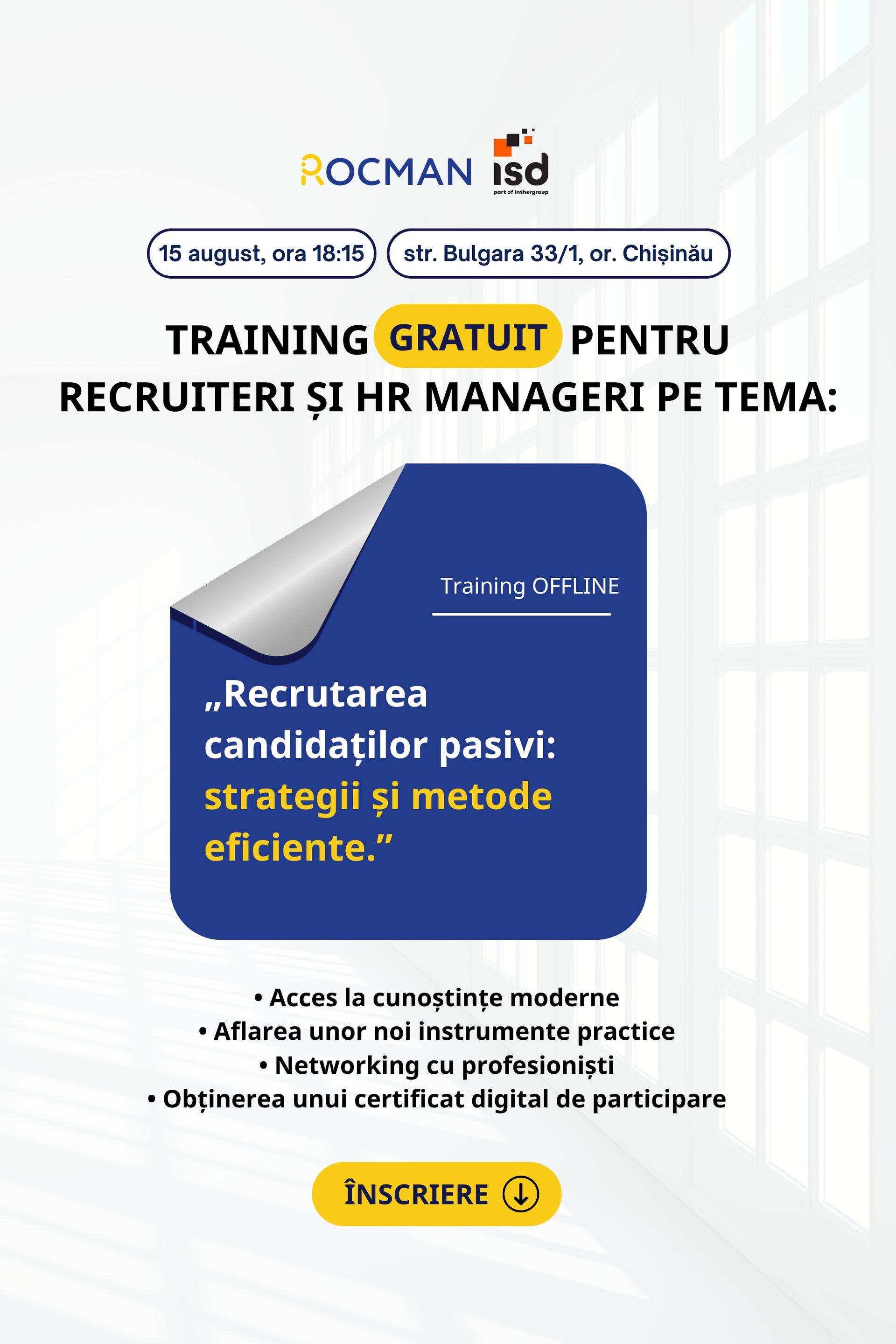 Training gratuit: Recrutarea candidaților pasivi